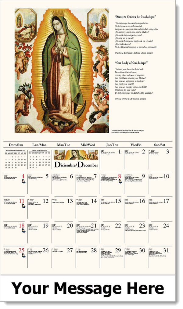 Bilingual SpanishEnglish Catholic Art Calendar Fundraising with