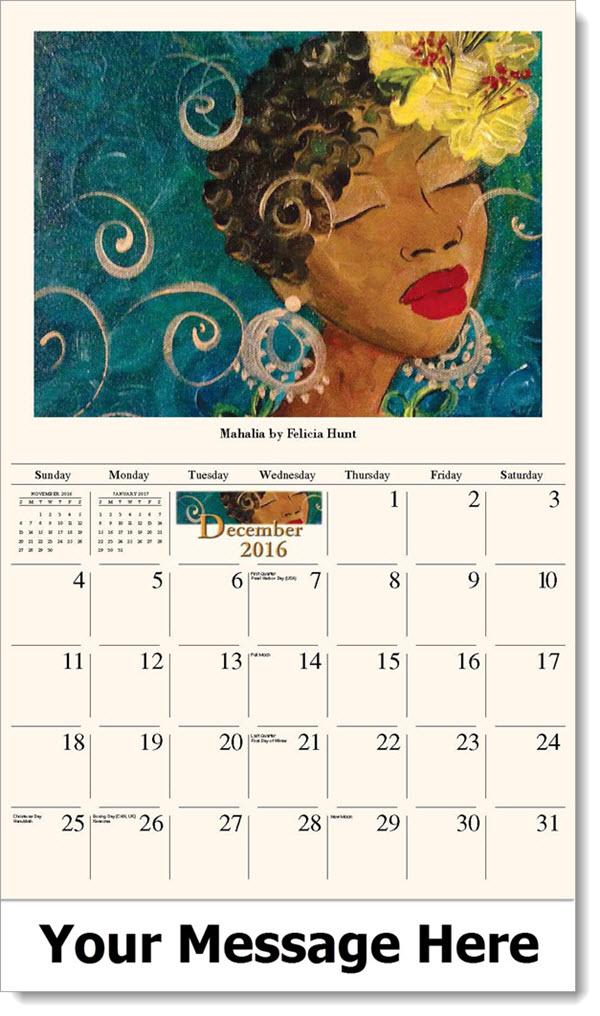 African American Art Calendar Black Art Calendar Promo Calendars