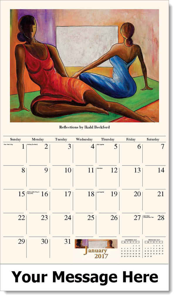 African American Art Calendar Black Art Calendar Promo Calendars