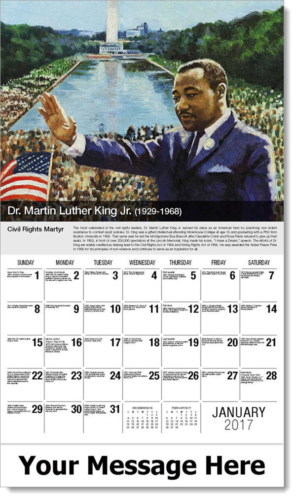 Black History African American History Wall Calendar