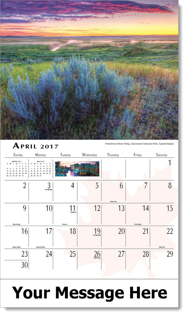 Cheap Promotional Calendars Scenes of Canada Promo Wall Calendar