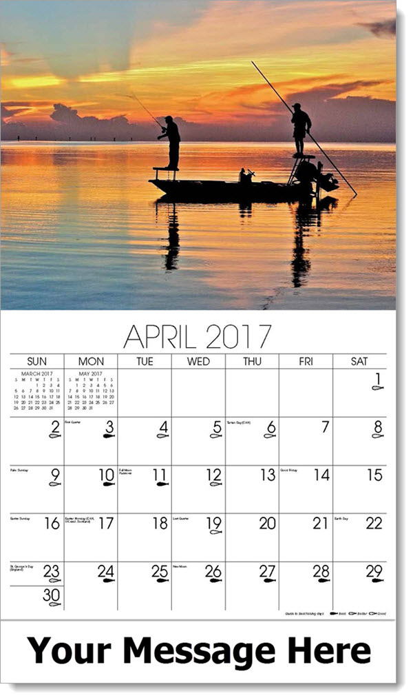 Fishing and Hunting Best Fishing Days Calendar