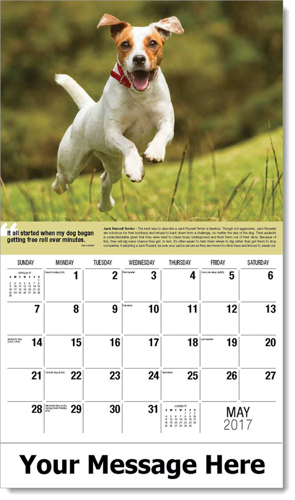 Dogs Calendar "Man's Best Friend" Imprinted Dog Calendars