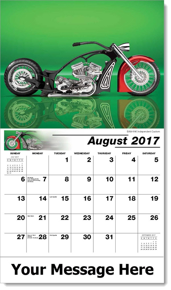 Custom Motorcycles Wall Calendar Wholesale Business Calendars