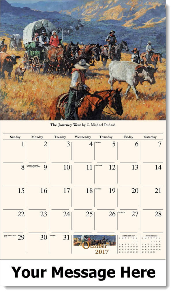 Old West Art Spirit of the West Promotional Wall Calendars