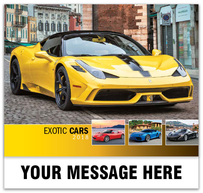 Exotic Car Calendar 65¢ Business Advertising Promotional Calendars