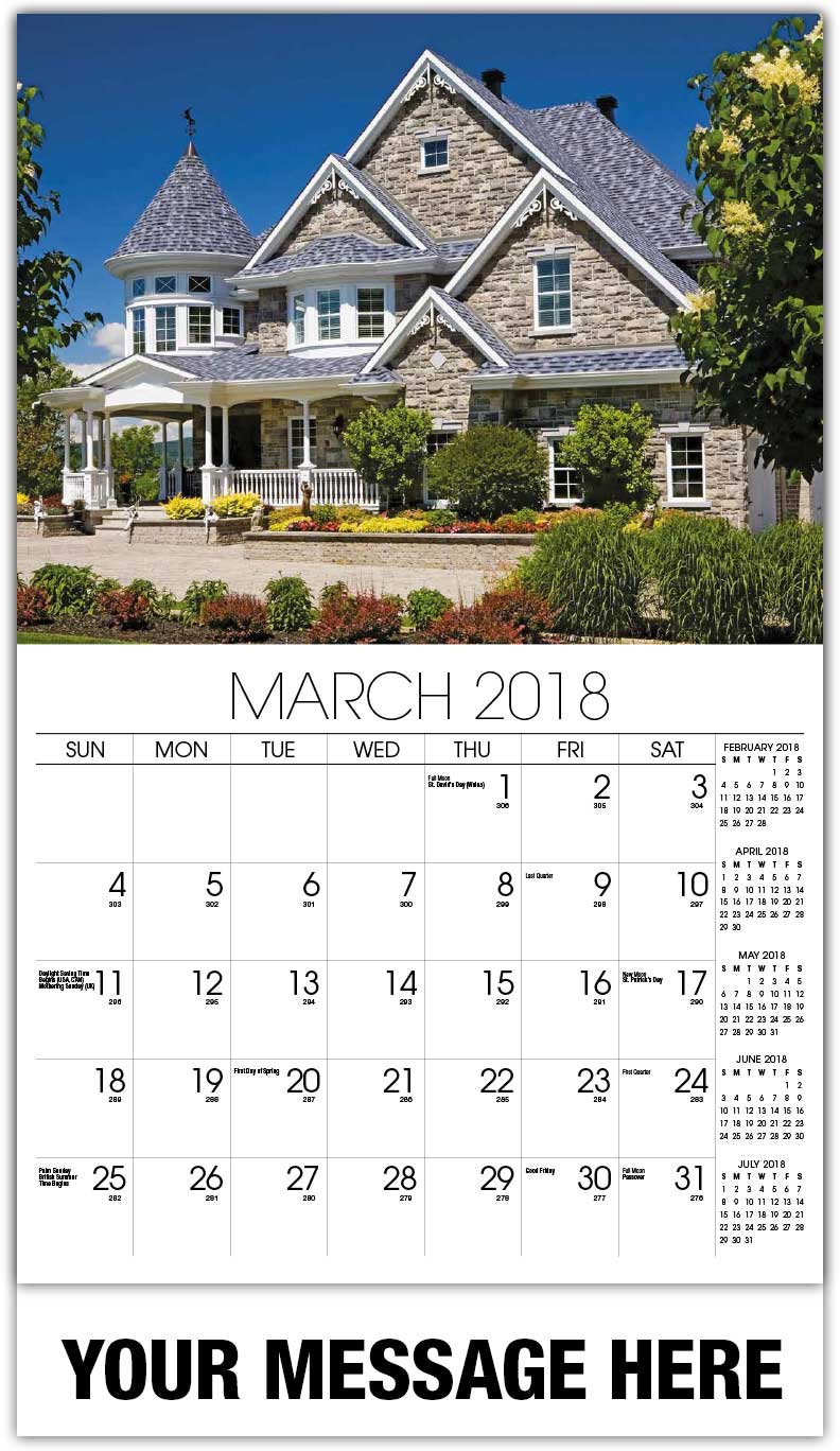 Luxury Custom Home Wall Calendars 65¢ Promo Advertising Calendars for