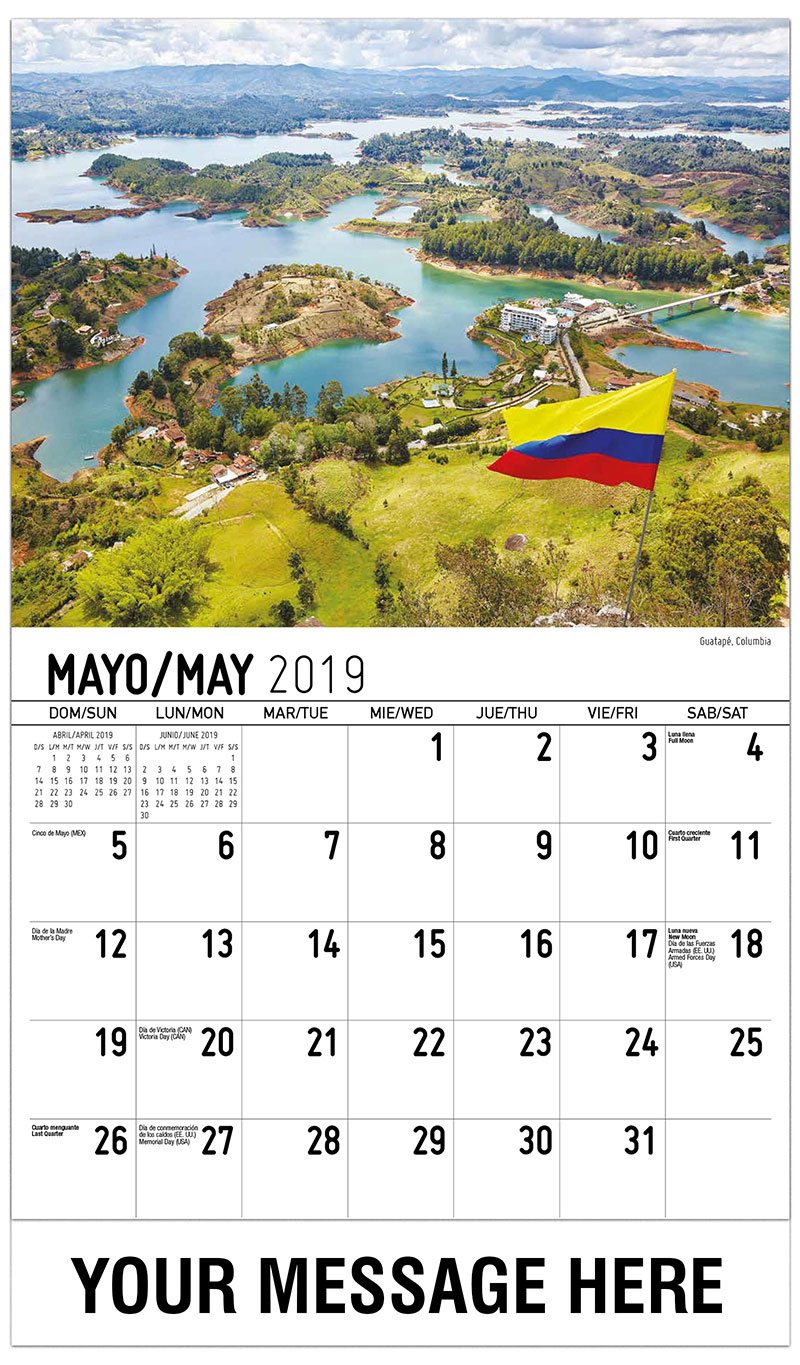 Beauty of Latin America Calendar 65¢ Business Promo Calendar