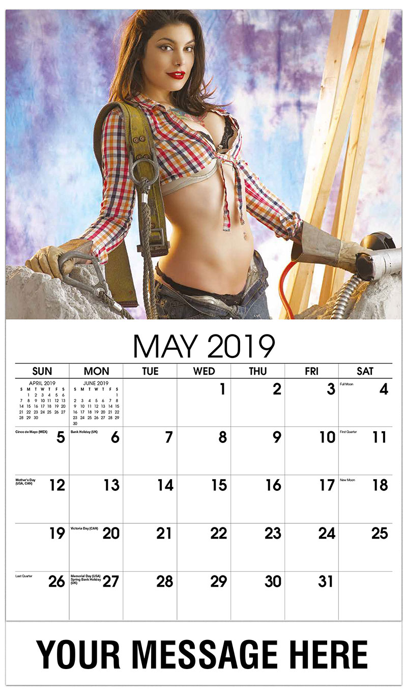 Construction Girls Promotional Calendar 65¢ Building Babes