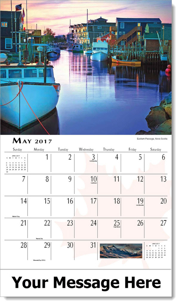 Cheap Promotional Calendars - Scenes of Canada Promo Wall Calendar