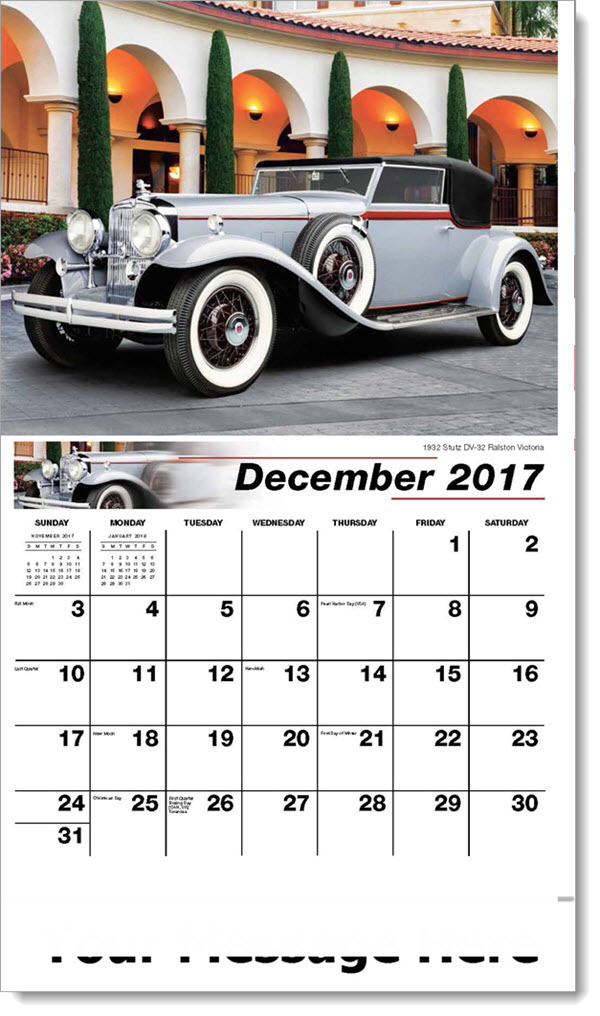 Classic Cars Calendar | Auto Calendar | Vintage Cars | Promo Calendars