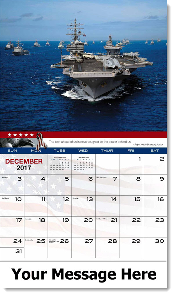 Patriotic Calendars | Home of the Brave | US Patriotism Calendar