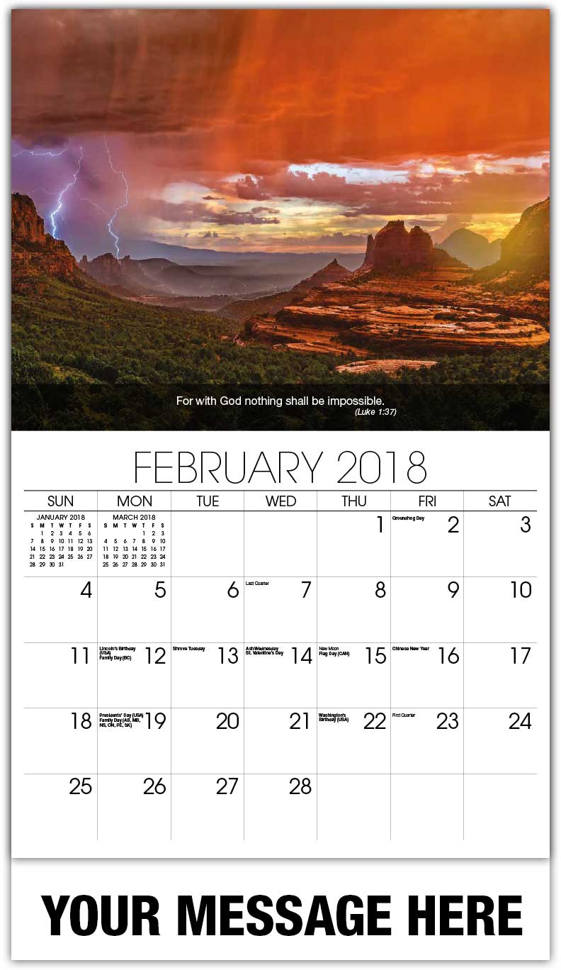 Fundraising Calendars | 65¢ Christian Advertising Calendars