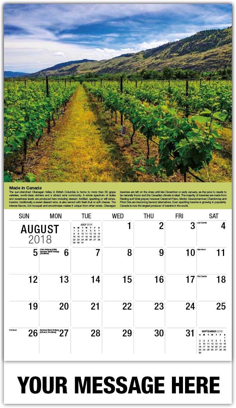 65¢ Vintages - Wine Storage and Serving Tips Business Promotional Calendar