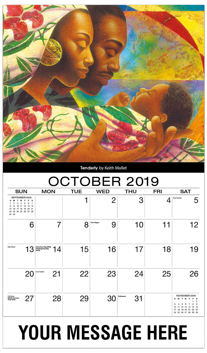 Black Art Promotional Calendar | 65¢ African American Art Advertsing ...