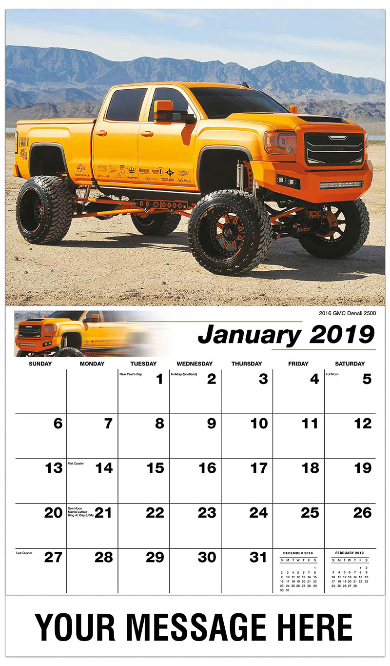 Custom Pickup Truck Promotional Calendar | 65& cent; business advertising