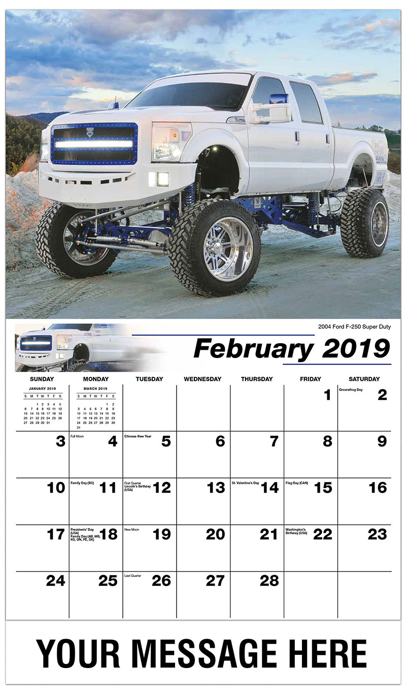 Custom Pickup Truck Promotional Calendar | 65& cent; business advertising