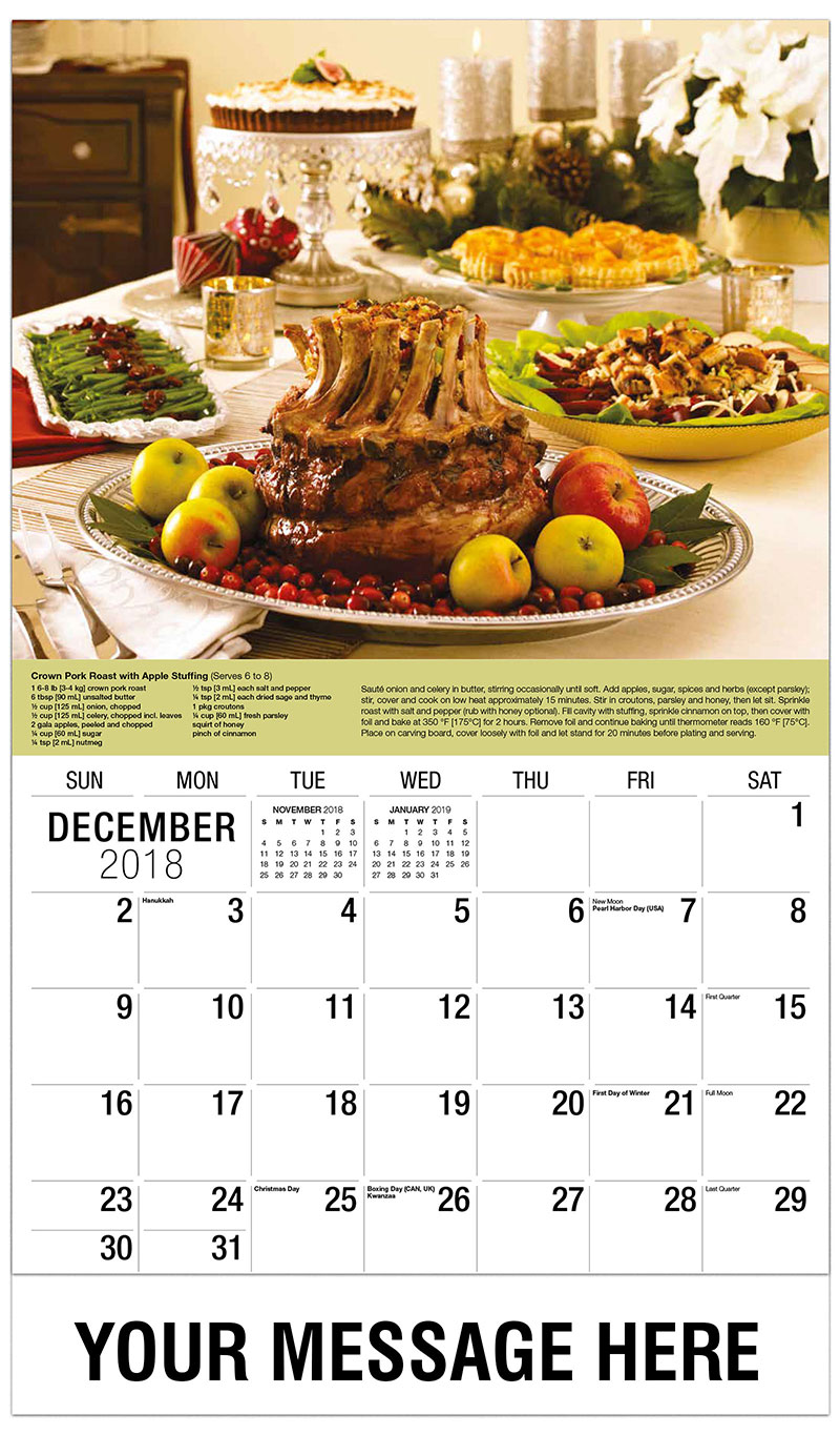 Recipes Promotional Calendar | 65¢ Food Calendars for ...