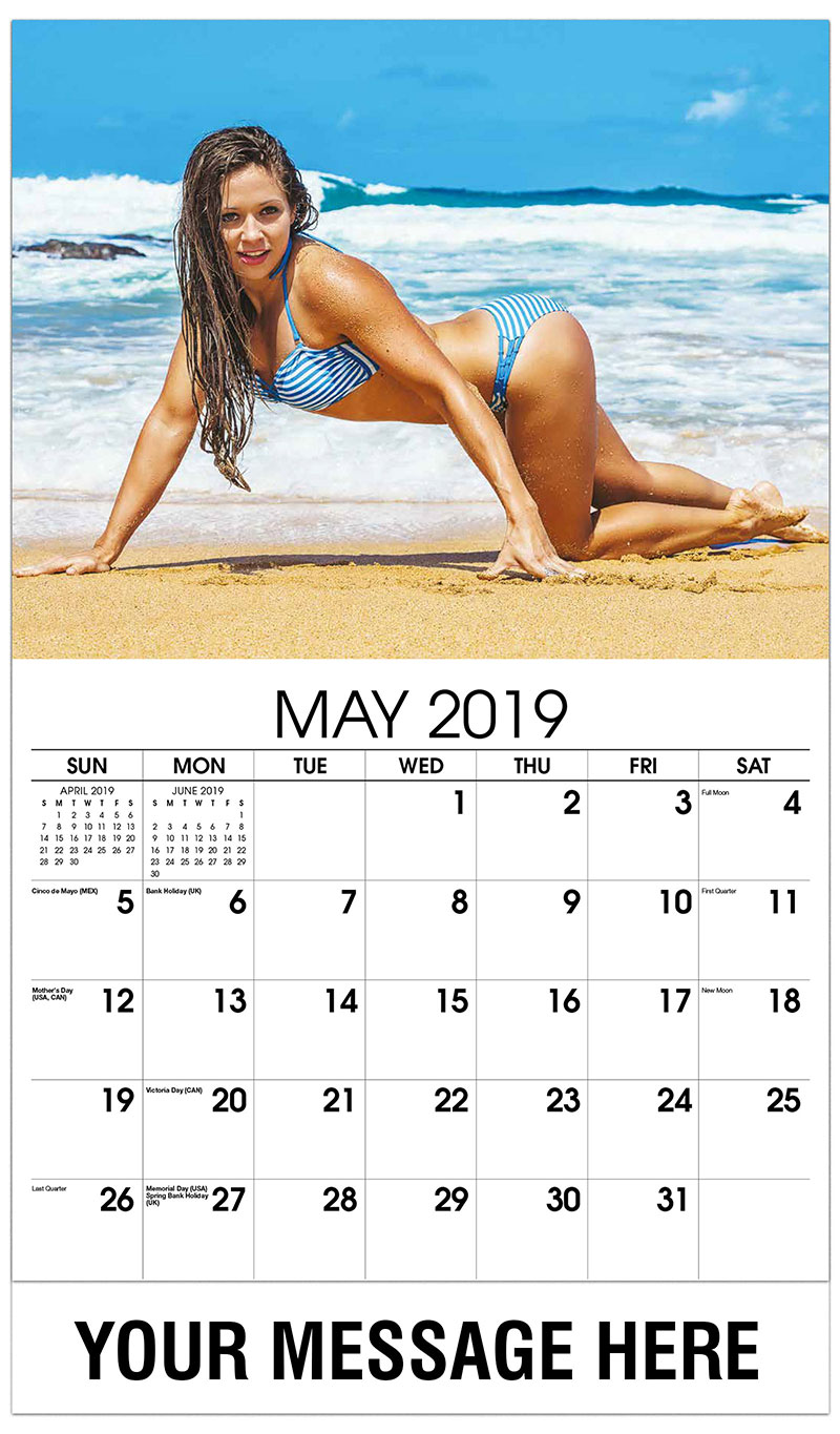 Swimsuits Bikini Models Calendar 65¢ Business Advertising Calendar 