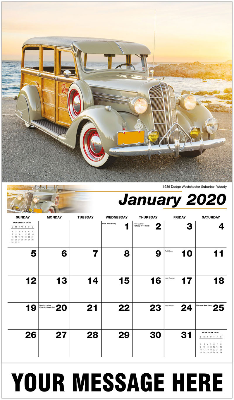 2020 Promotional Calendar | Classic Car Business Promo Calendars