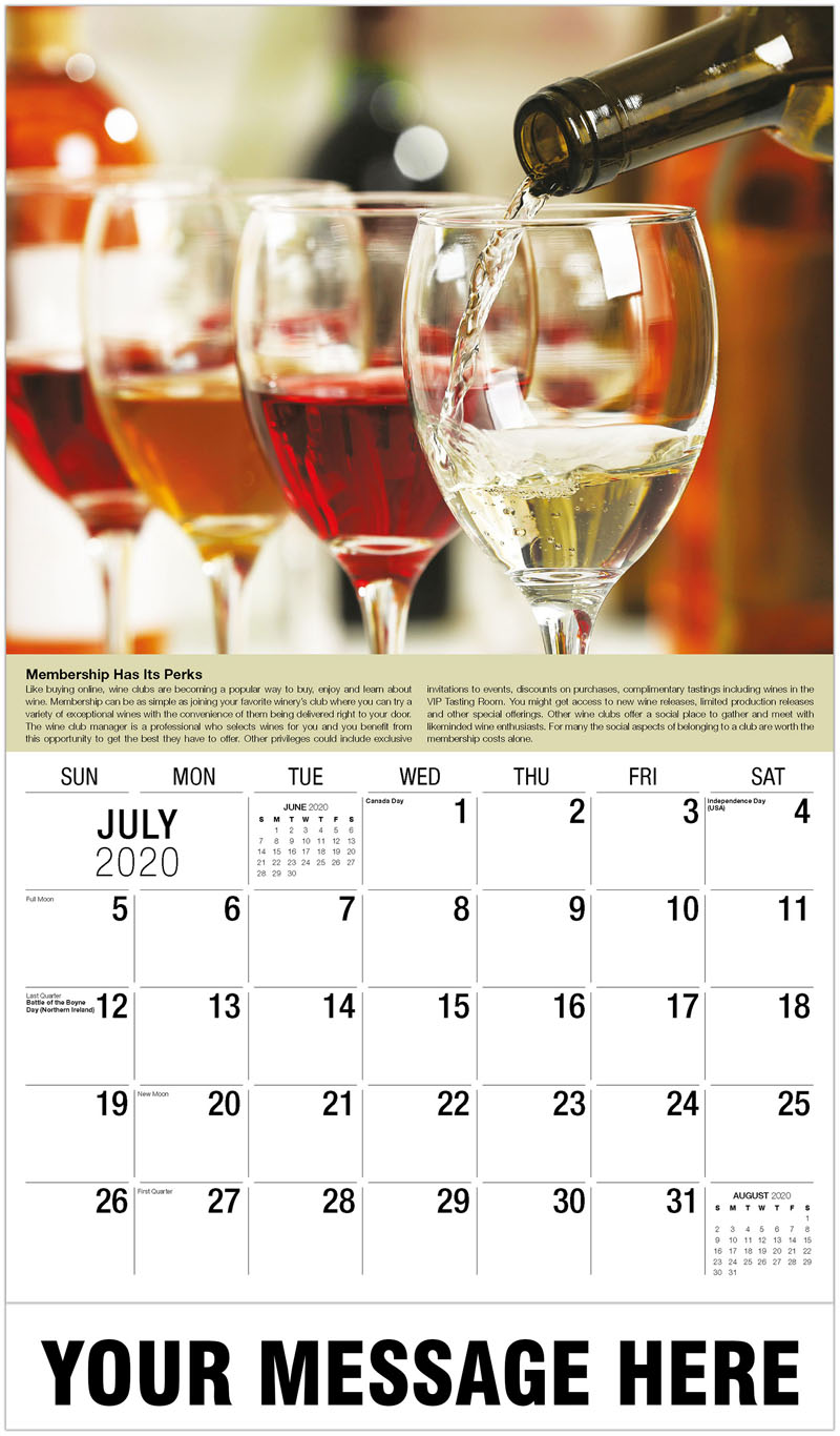 2020 Business Promo Calendar | Vintages - Wine Tasting, Storage and ...