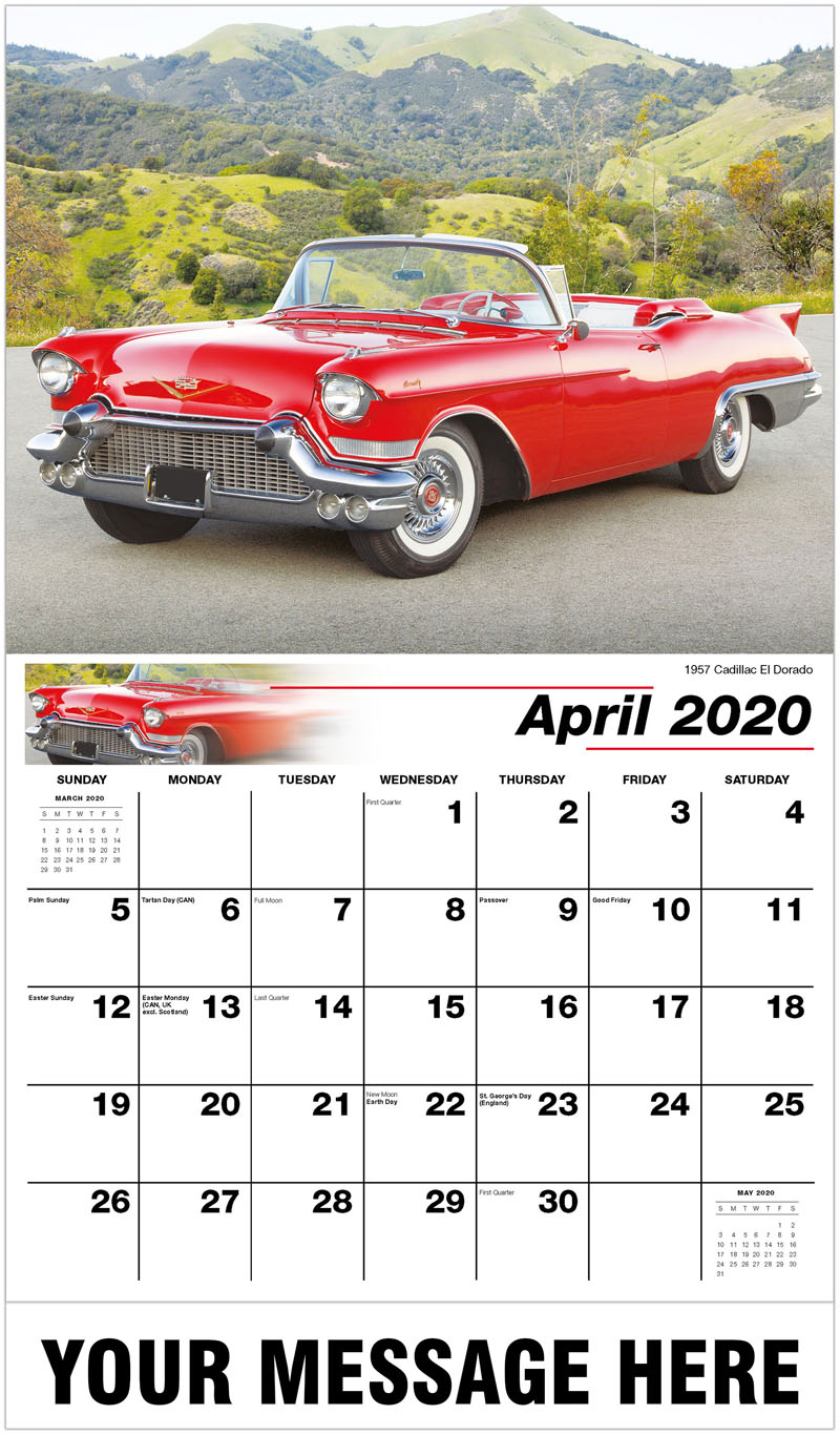 Gm Classic Cars Calendar 2020 Promotional Calendar Vintage Car Calendar