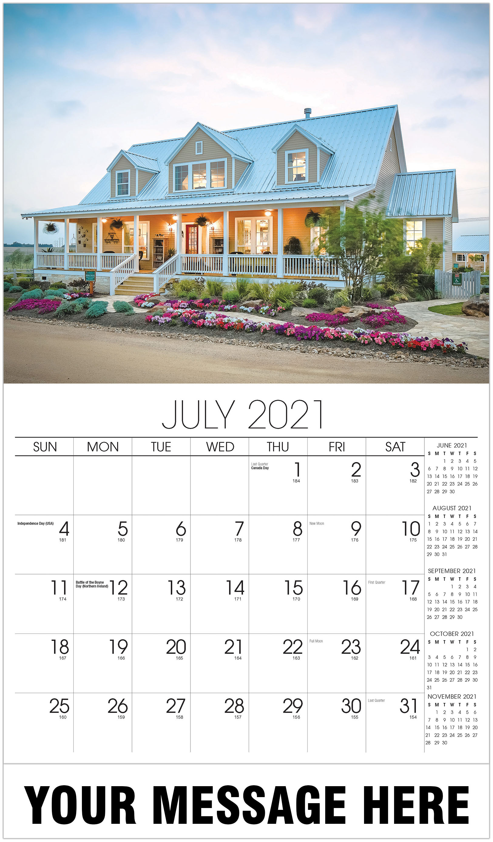 2021 Advertising Calendar Luxury Custom Home Wall Calendar