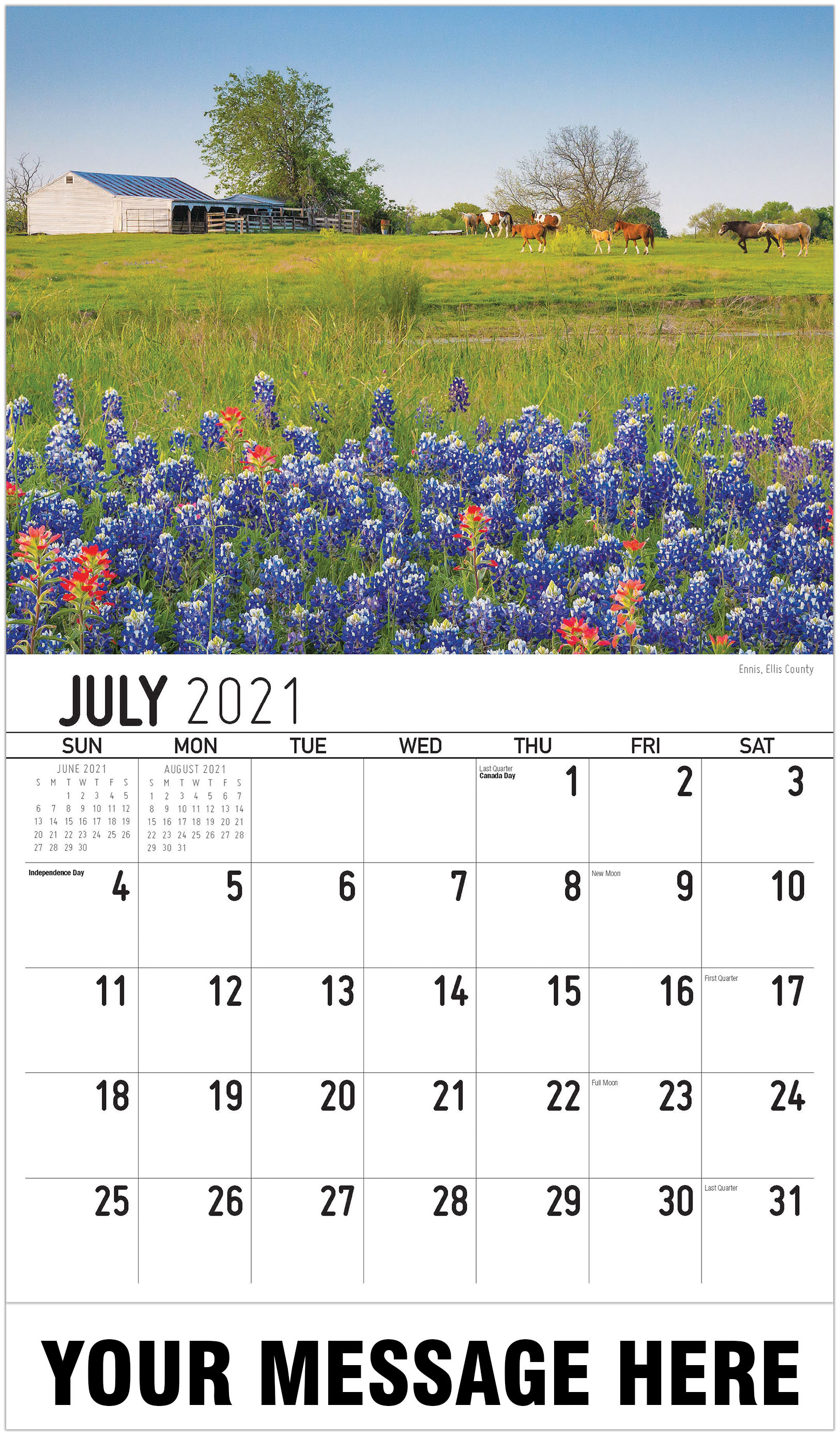 2021 Scenes of Texas Calendar | Texas State Promotional Wall Calendar