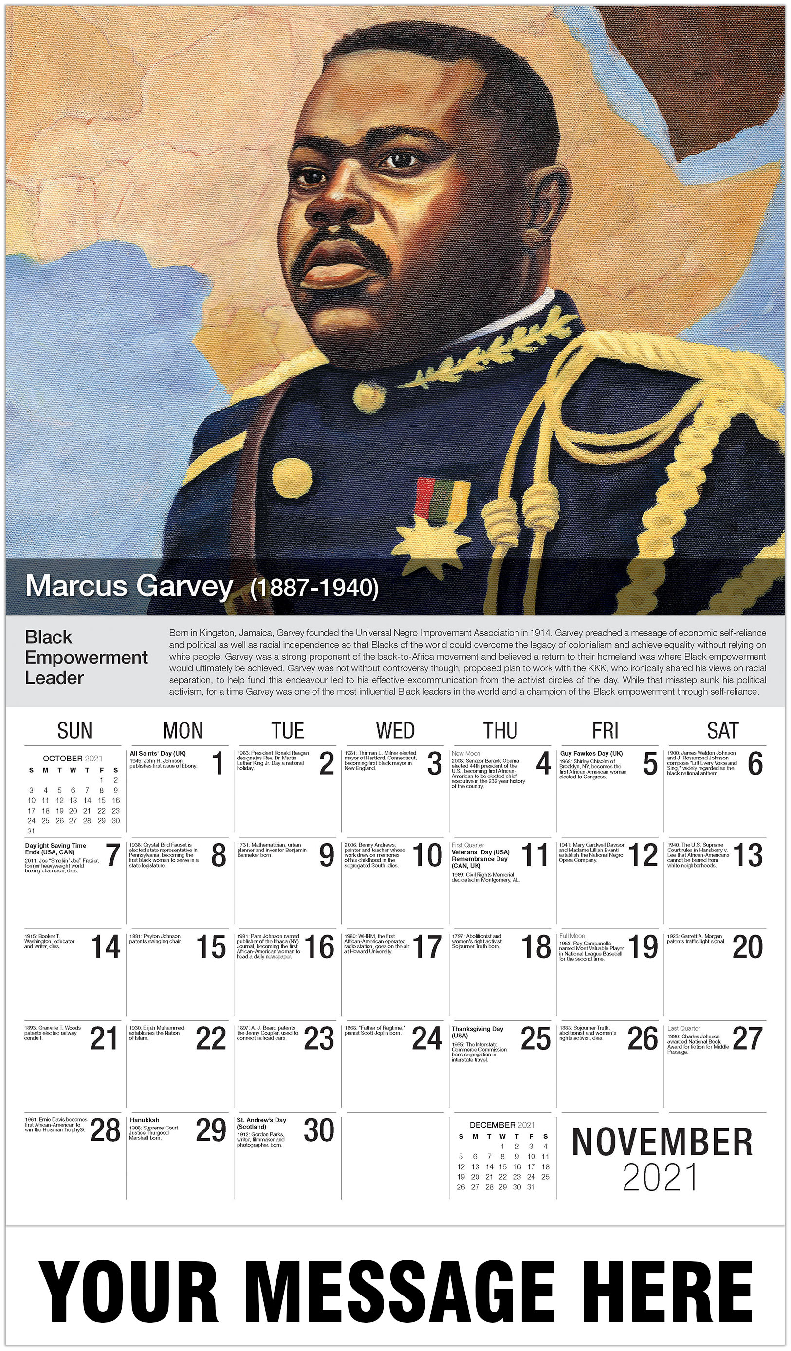 2021 Promotional Advertising Calendar Black History A Celebration