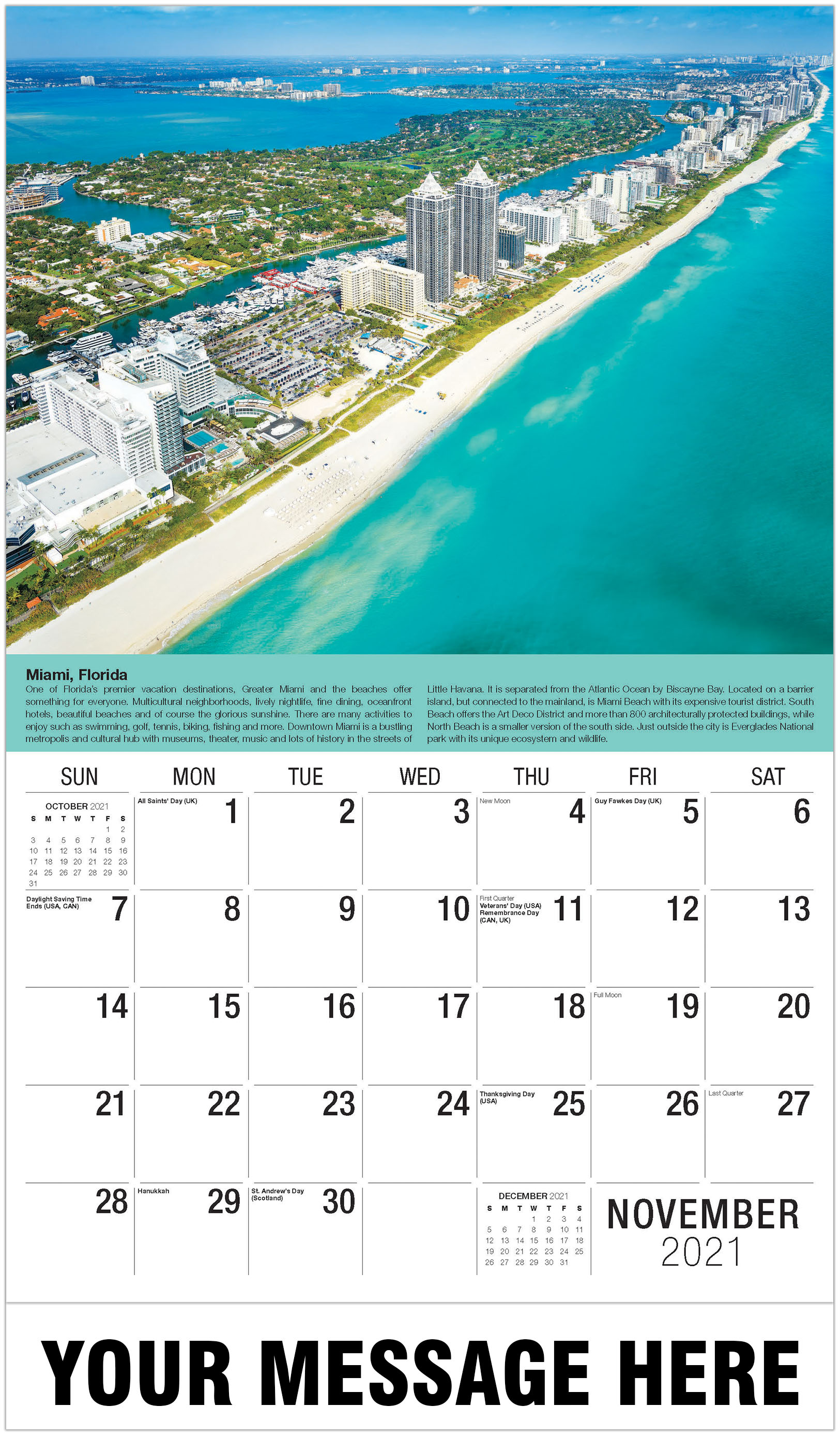 Travel Destinations of the World 2021 Business Promo Calendar