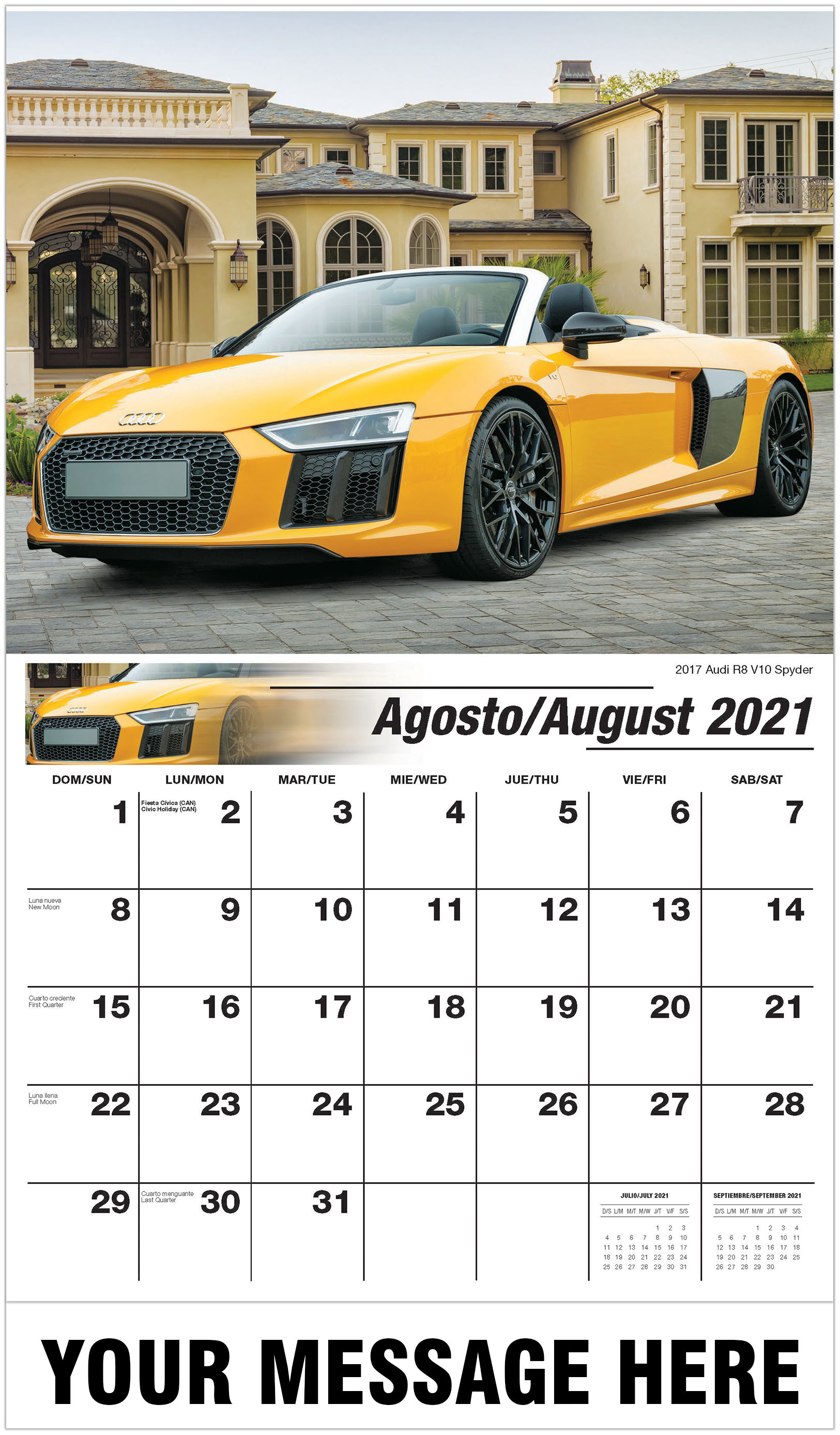 Spanish-English Exotic Car Calendar |2021 Business ...