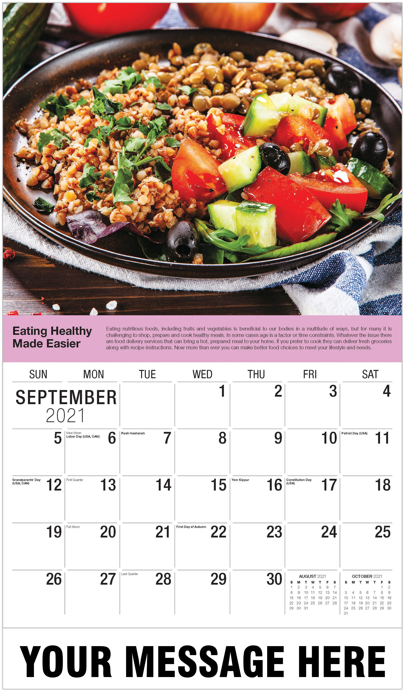 Health and Wellness Tips 2021 Promotional Calendar ...