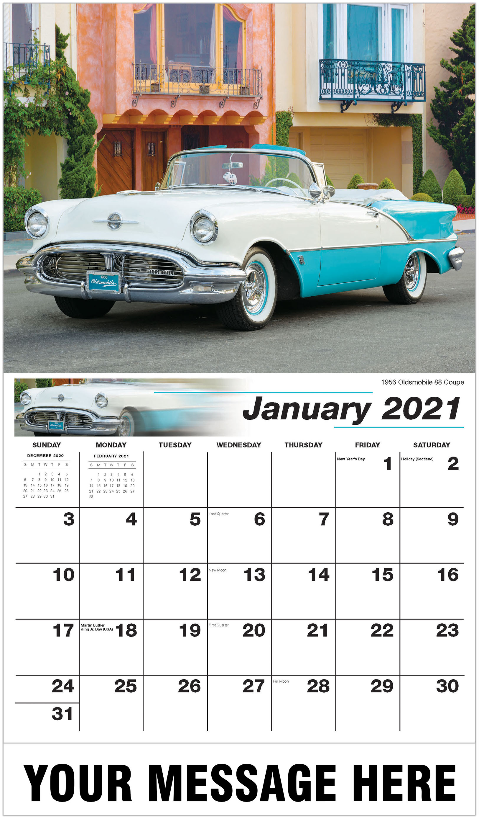 GM Classic Cars Calendar 2021 Promotional Calendar Vintage Car Calendar