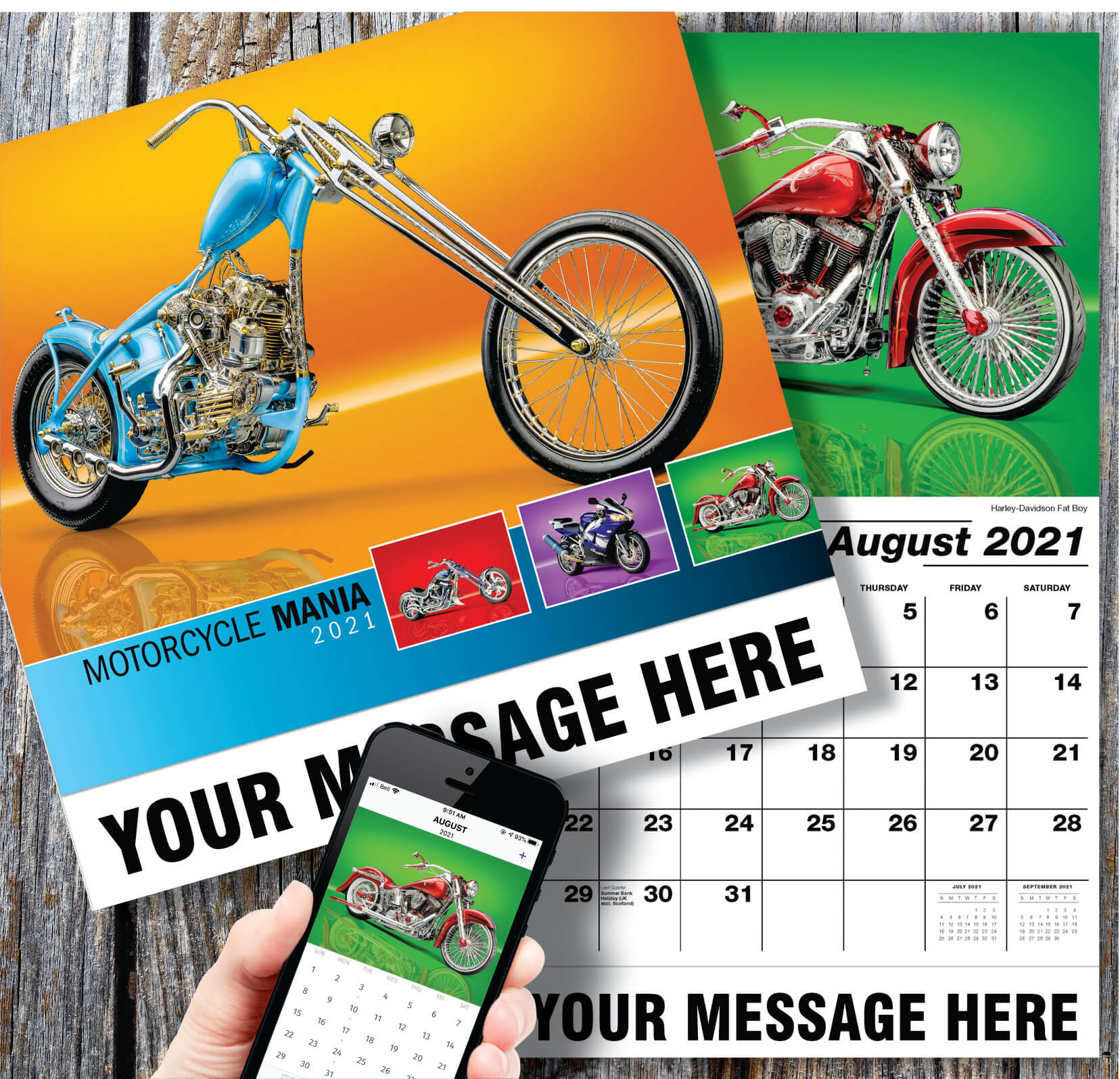 Custom Motorcycles Wall Calendar 2021 Business advertising calendar