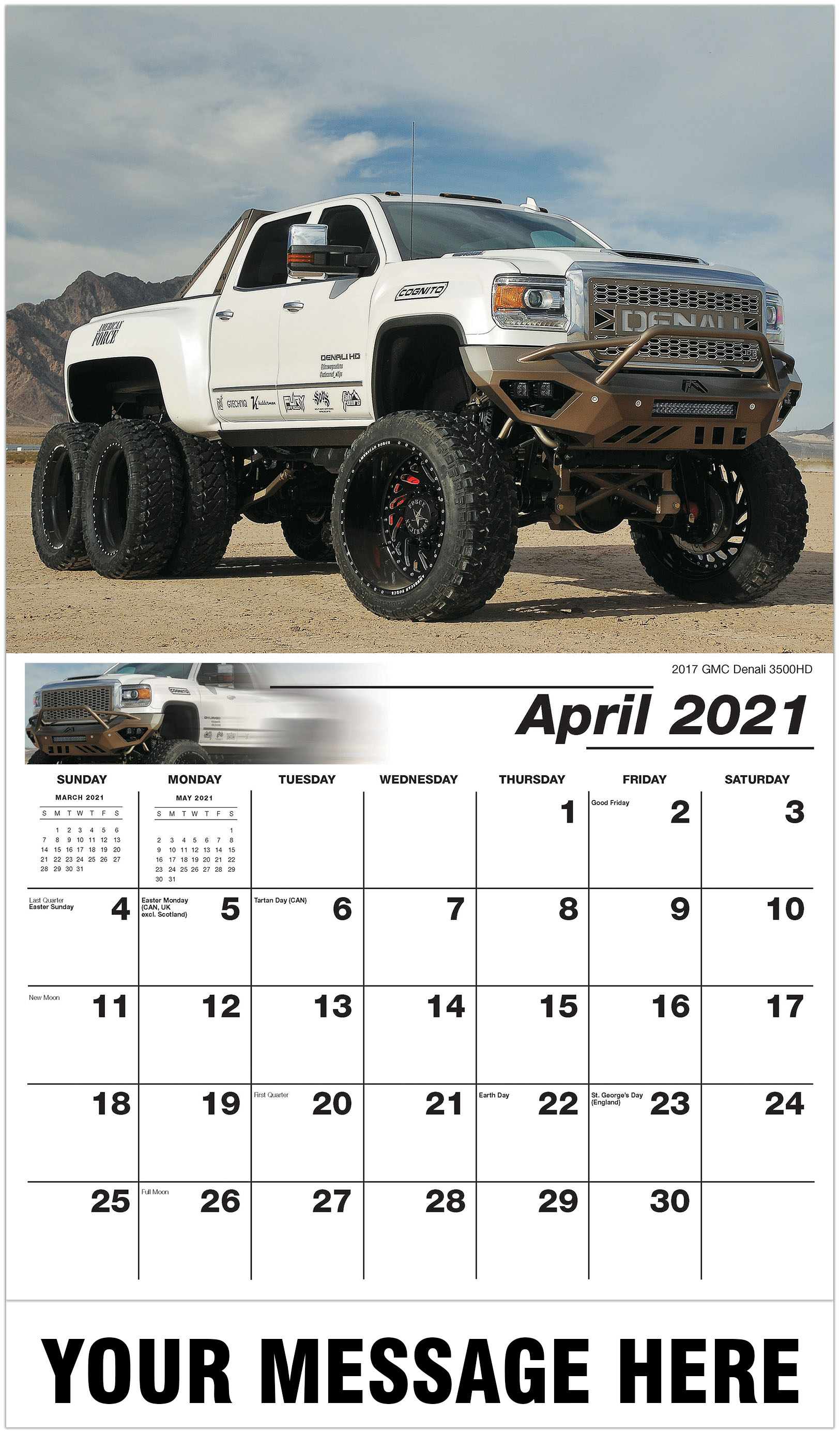 Custom Pickup Truck Promotional Calendar | 65& cent; business advertising