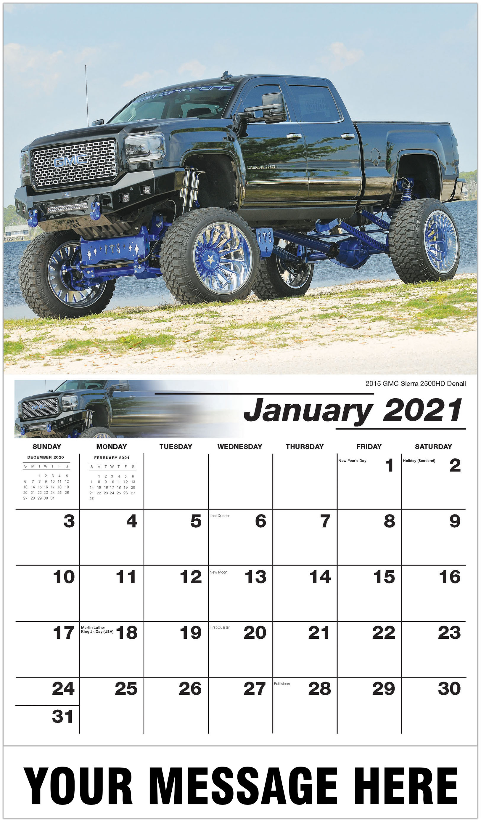 Custom Pickup Truck Promotional Calendar 65& cent; business advertising