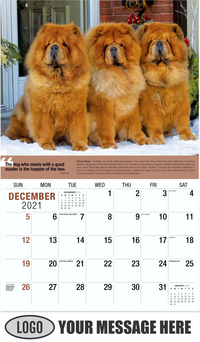 2022 Business Advertsing Calendars | Dogs Calendar | low as 65¢