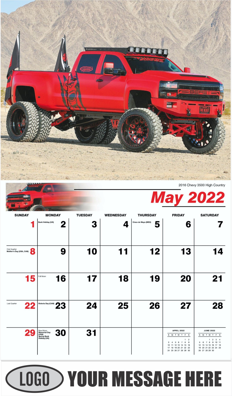 Custom Pickup Truck 2022 Promotional Calendar 65& cent; business