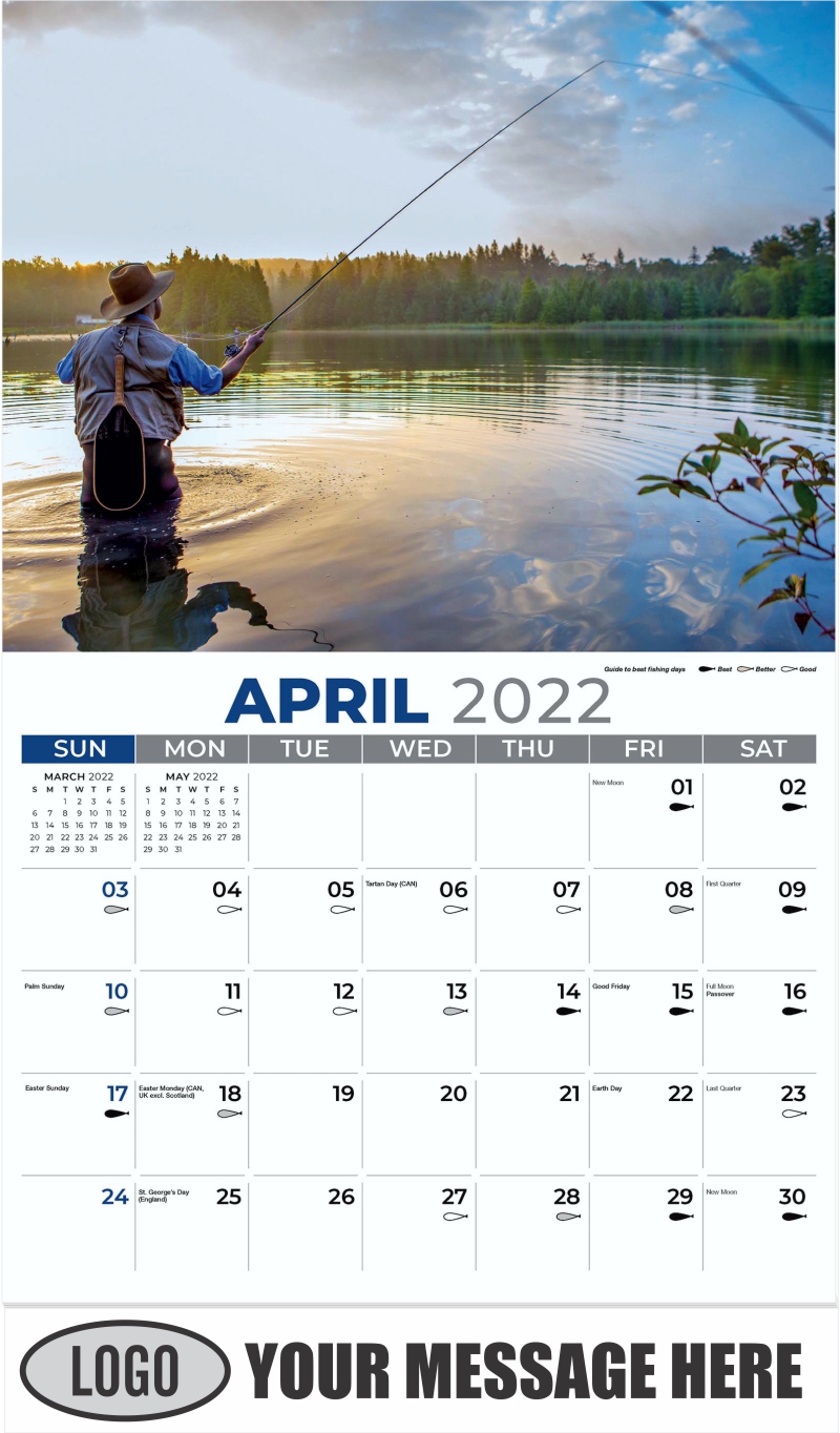 2022 Promotional Advertising Calendar Fishing and Hunting low as 65¢