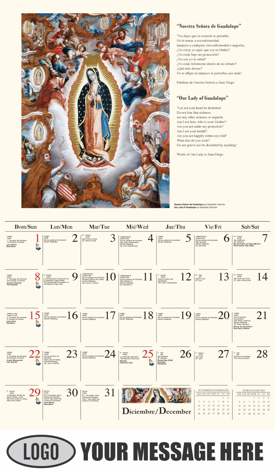 Calendrier Marial 2024 (French) - Gift Shop - Saint Joseph's Oratory of  Mount-Royal