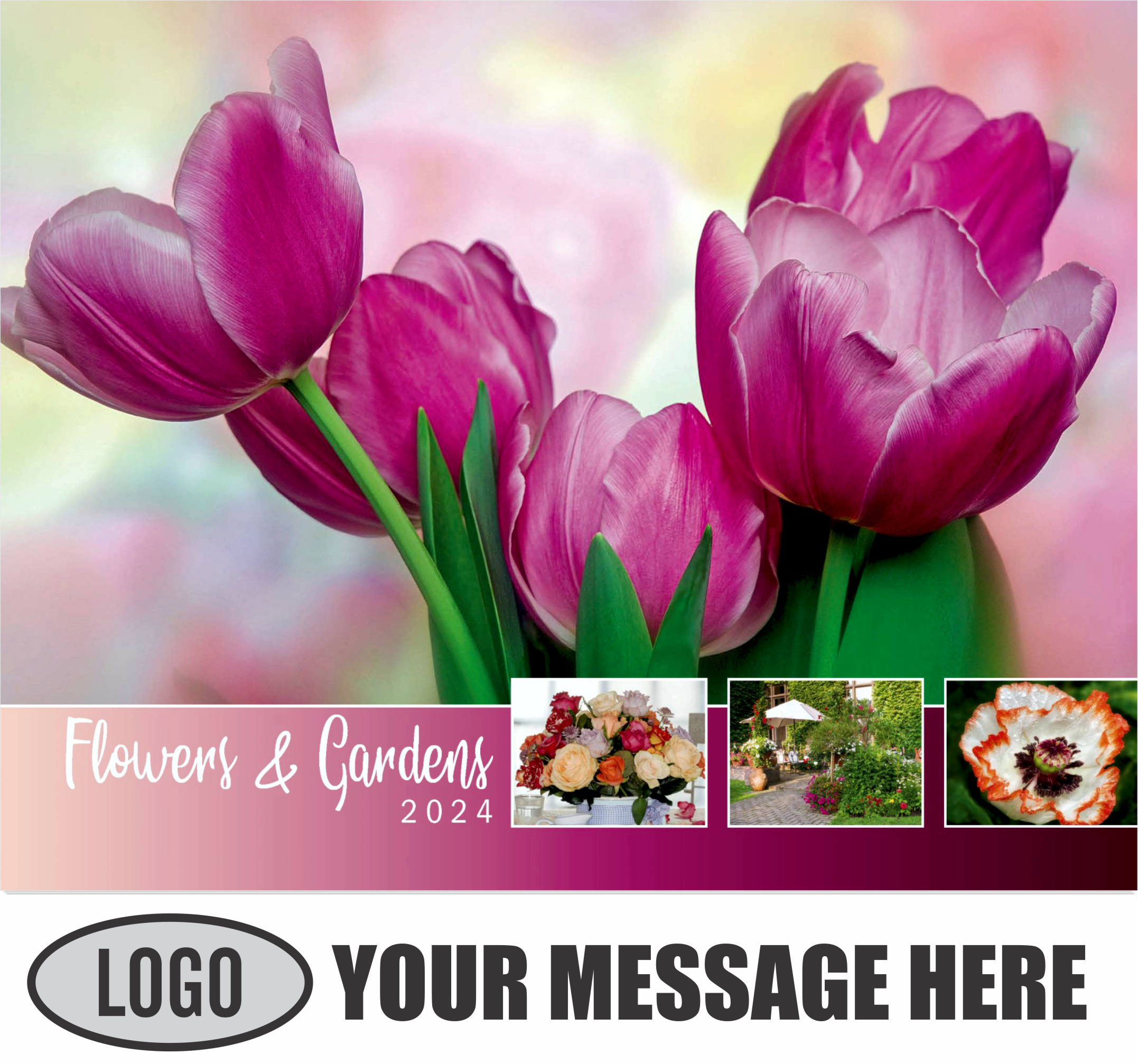 2024 Business Promo Calendars Flowers and Gardens low as 65¢