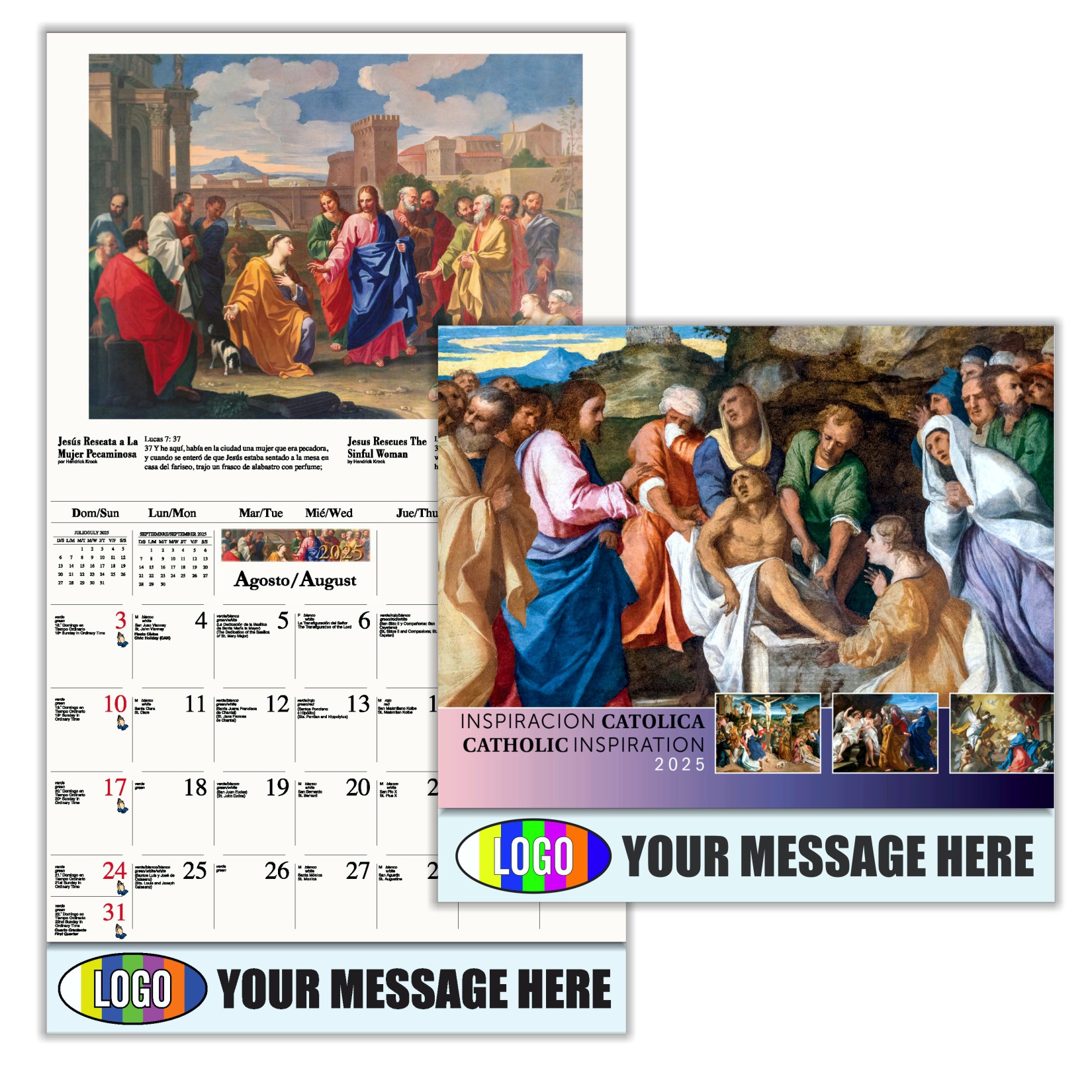 Catholic Inspirations bilingual 2024 Church Advertising calendar