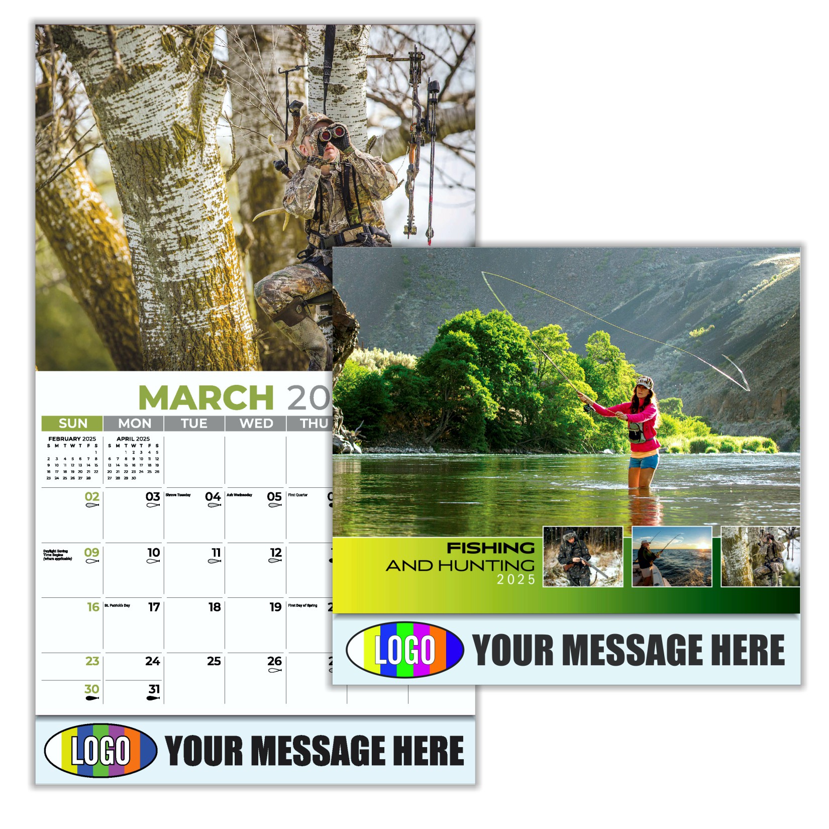 2025 Promotional Advertising Calendar Fishing and Hunting low as 65¢