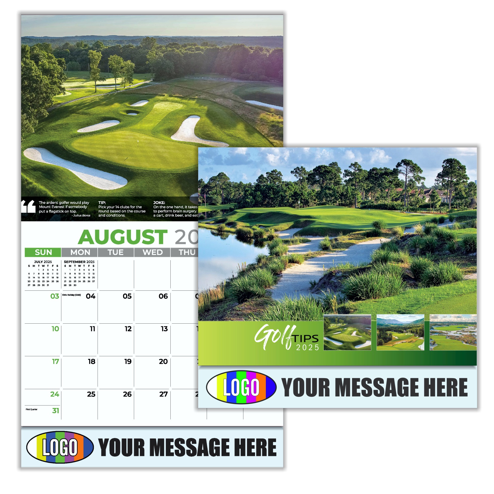 Golf Tips 2024 Business Promo calendar