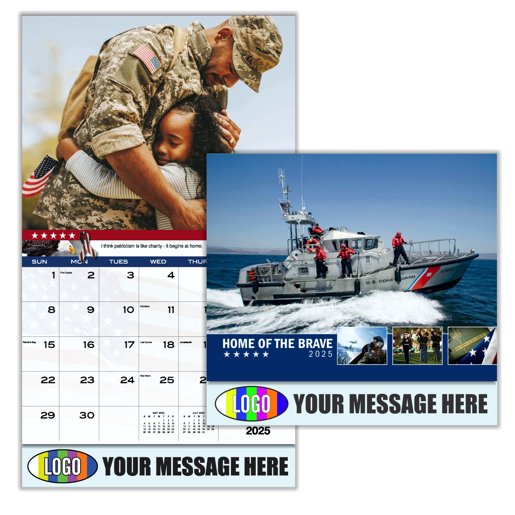 Home of the Brave 2024 USA Armed Forces Business Promo calendar