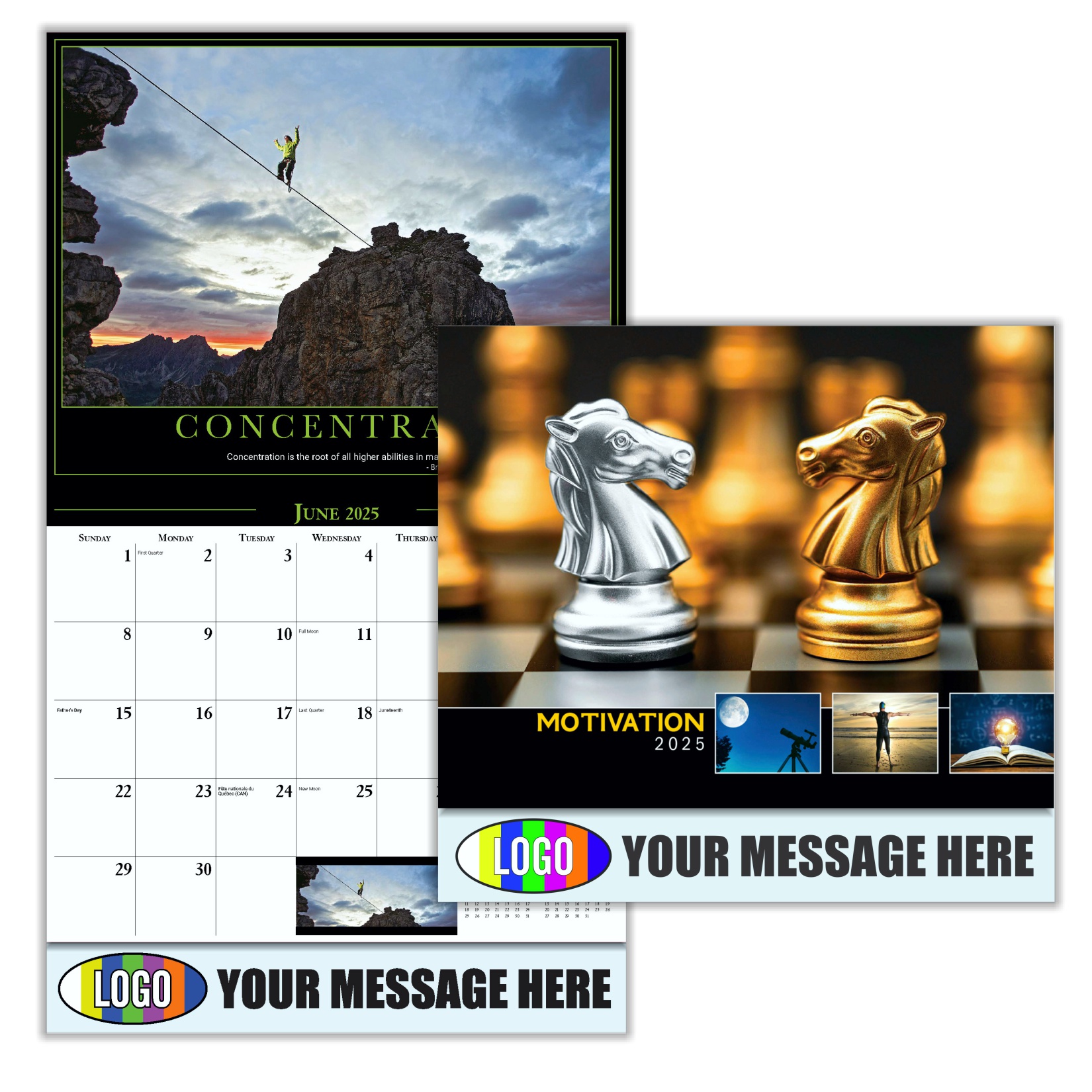 Motivational Quotes 2024 Business Promo Wall calendar