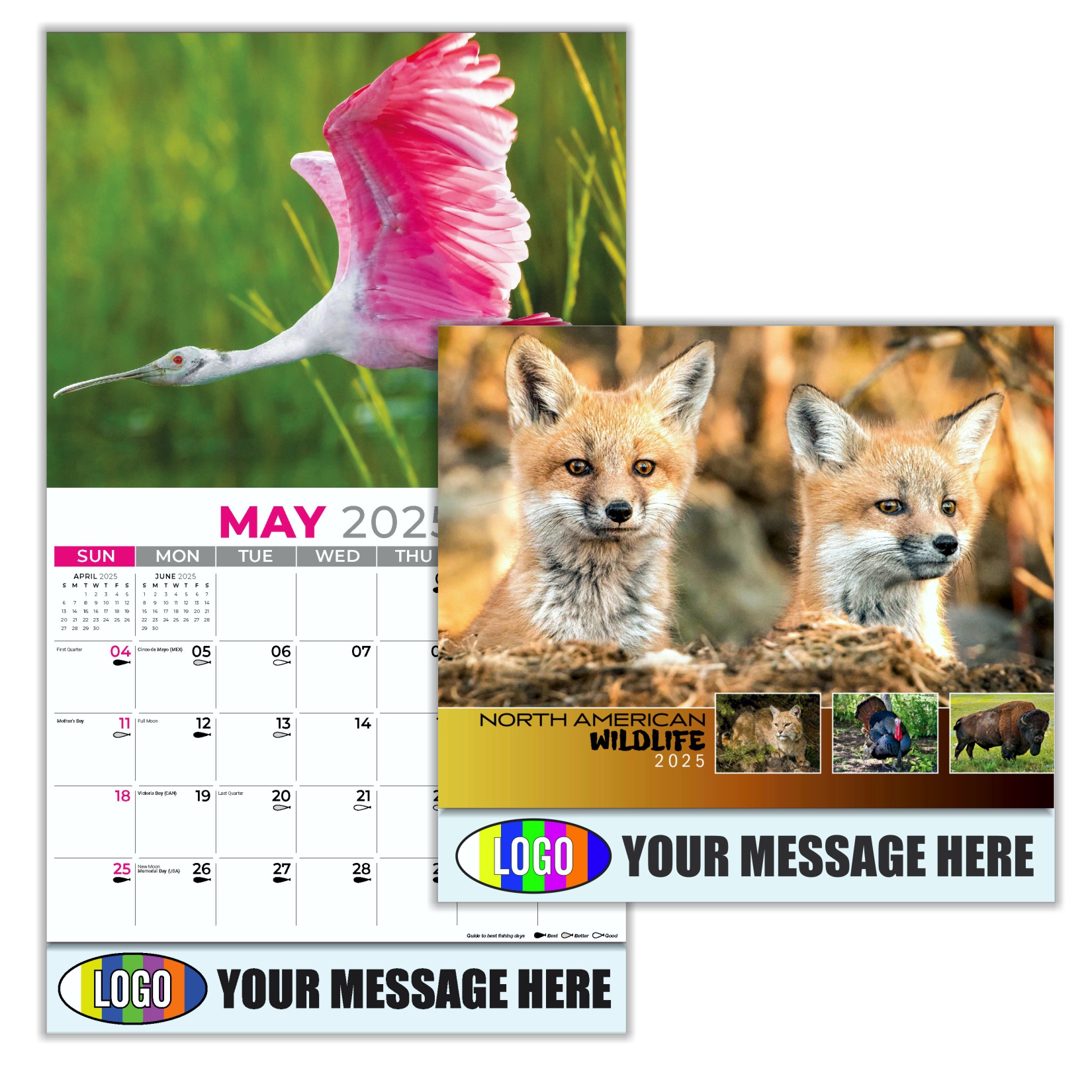 North American Wildlife 2024 Business Promo Wall calendar