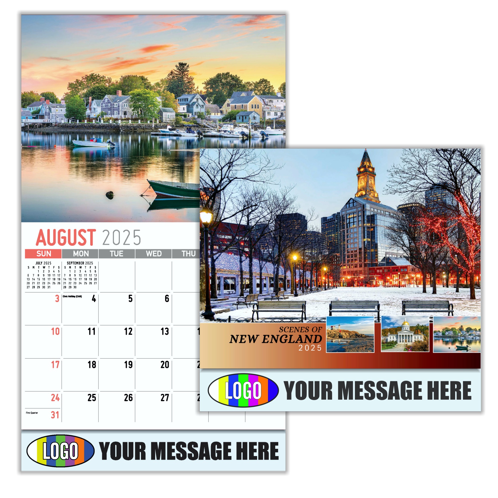 Scenes of New England 2024 Business Advertising Wall calendar