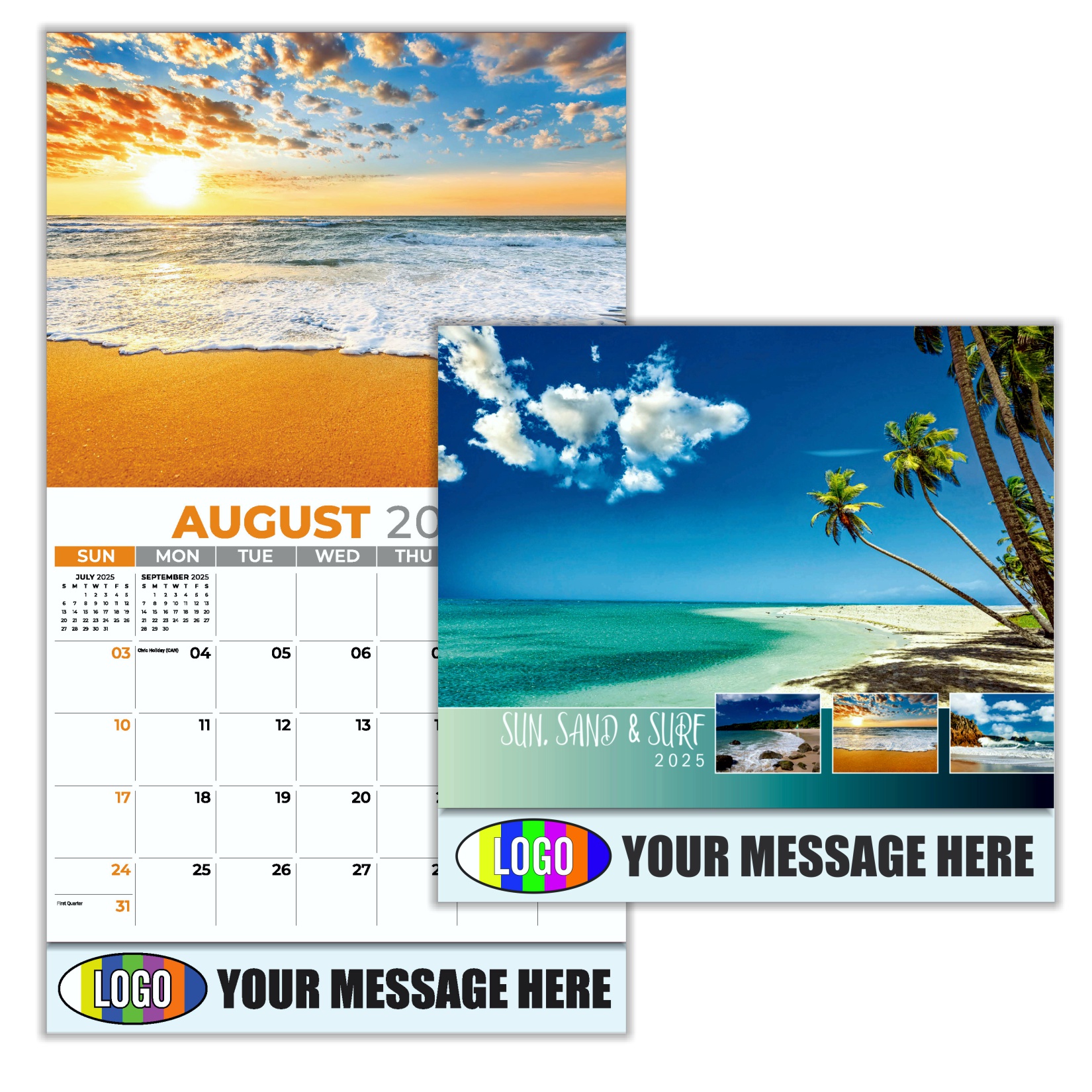 Sun, Sand and Surf 2024 Business Advertsing Wall calendar